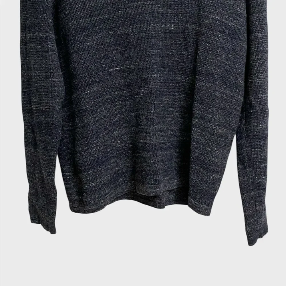 Michael Kors Men's Wool Blend Charcoal Melange Crewneck Sweater Size XL Textured